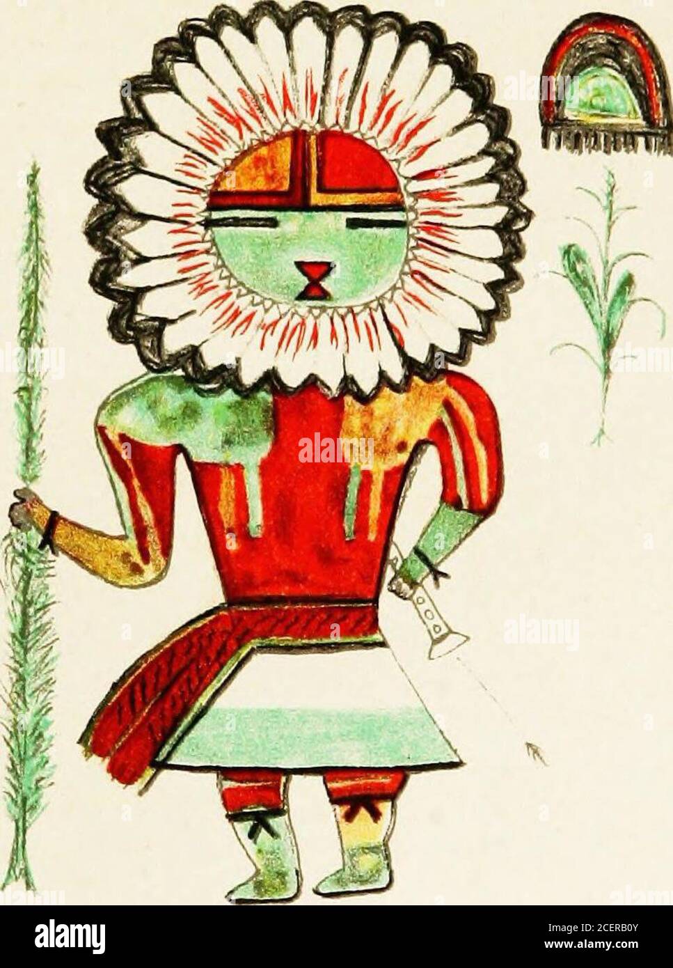 . Hopi Katcinas dessiné par des artistes autochtones. SIWAP TAVVA HELIOTYPE CO., BOSTON, BUREAU OF AMERICAN ETHNOLOGY VINGT ET UNIÈME RAPPORT ANNUEL PL. XXXIX Banque D'Images