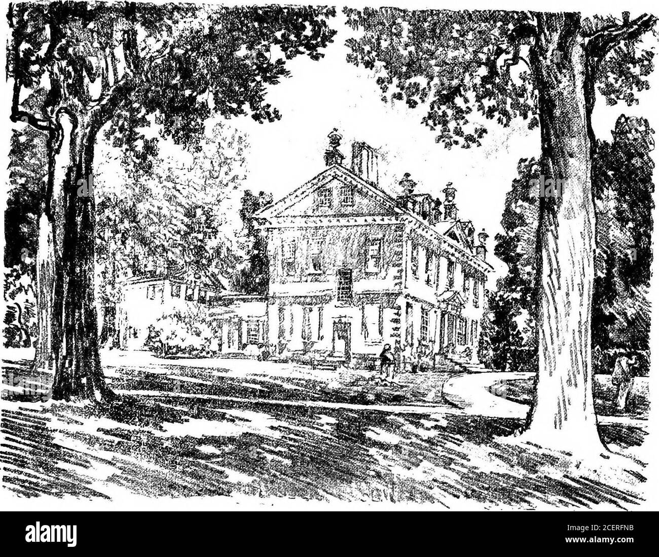 . Notre Philadelphie. Enley et l'Observateur national, en menant la tradi-tion de Thackeray, a fait la mode de professer pour les thesuburbs de Londres. West Philadelphia et Germantownwétaient pas moins de termes d'opprobrium dans ma bouche que Clap-Ham et Brixton dans Henleys. Mais Henley, bien que l'erreur de wasa d'insister sur Clapham avec sa belle COM-mon et ses vieilles maisons et l'air digne, a exprimé le splendide mépris hishon de la seconde classe, le provincial, dans l'art et dans les lettres. Je n'exprimais que d'exprimer, comme le perroquet, une pose qui ne m'appartenait pas, mais à mon Père dans la vie et les choses de l'outlookon Banque D'Images