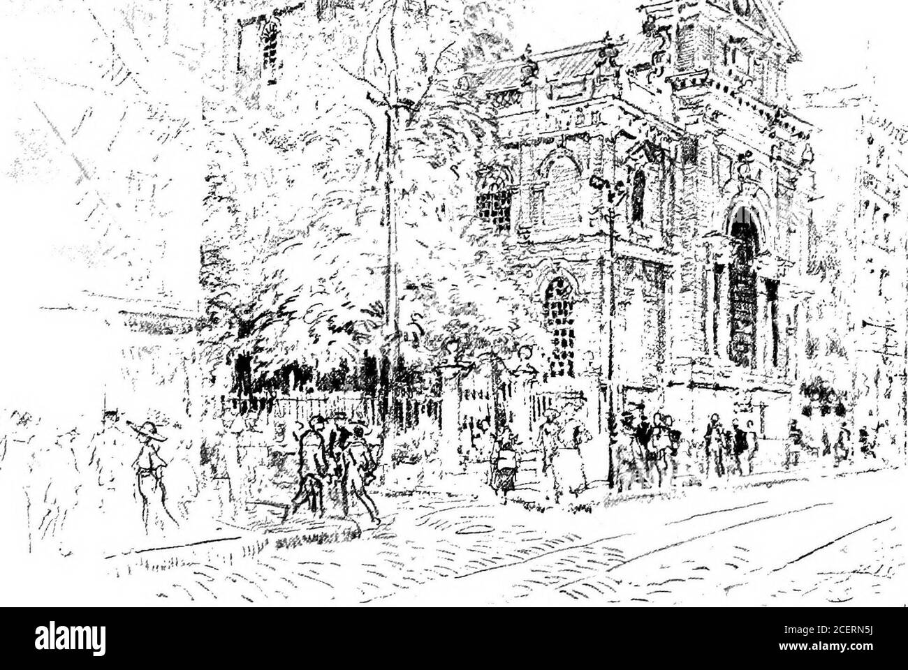 . Notre Philadelphie. . CHRIST CHURCH, DE LA DEUXIÈME RUE UNE QUESTION DE CRÉA 191 maison, qui avait dévié dans la ville par erreur. Dans les allées il n'était pas hke le couvent, beaucoup à mon aise.la chapelle était dainty dans le détail, magnifiquement gardé, les autels frais avec des fleurs du jardin du couvent, et pour congrégation les religieuses et les filles modestement et de-musese voila. Mais il n'y avait rien de délabeur à propos de Saint-Josephs, les hommes sont aussi désordonné pour diriger une église que pour garder une maison, il n'était pas bien gardé, les fleurs étaient artificielles et la congrégation était en grande partie composée de vieux Iris Banque D'Images