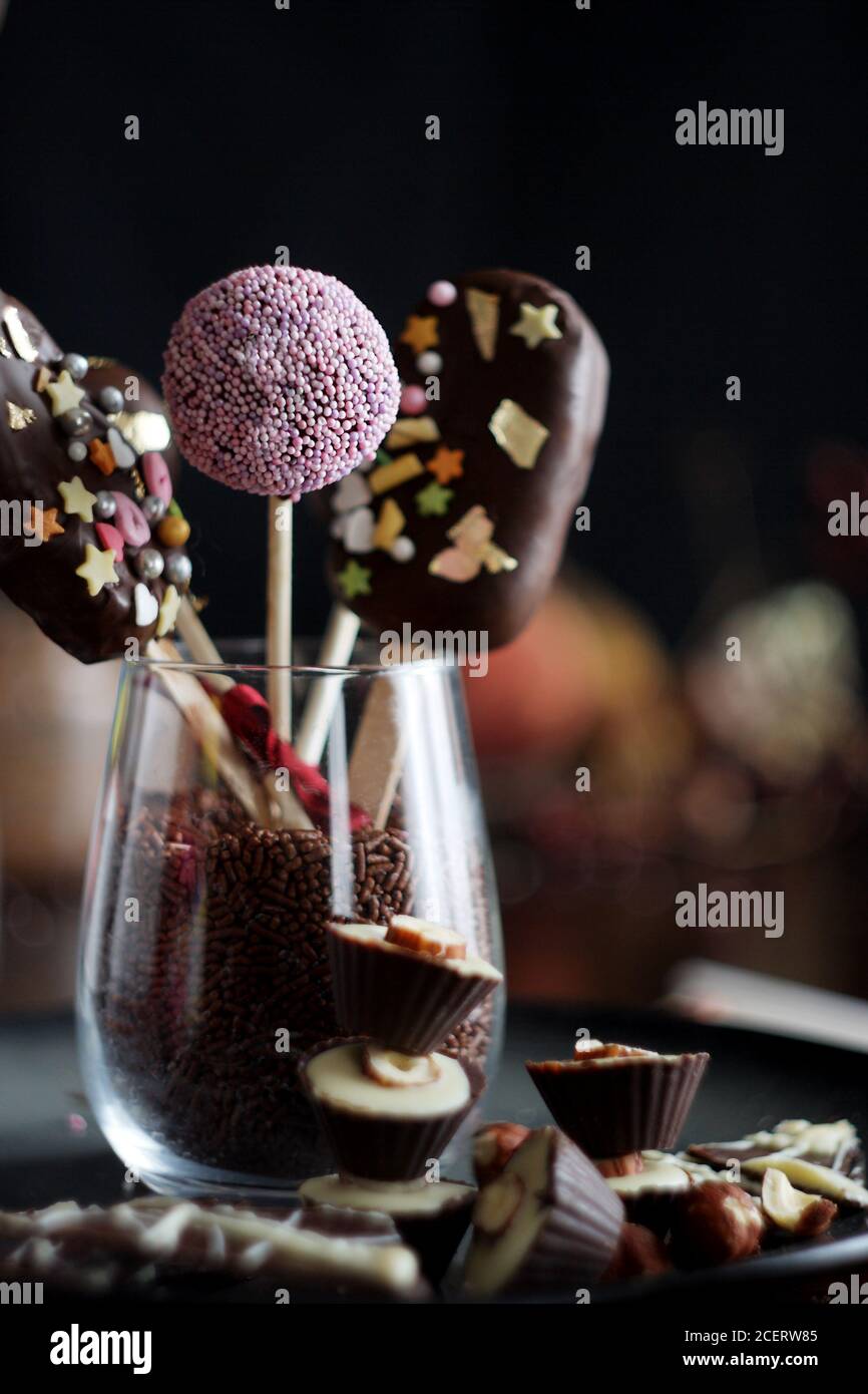 Gâteaux faits maison au chocolat. Mise au point sélective Banque D'Images