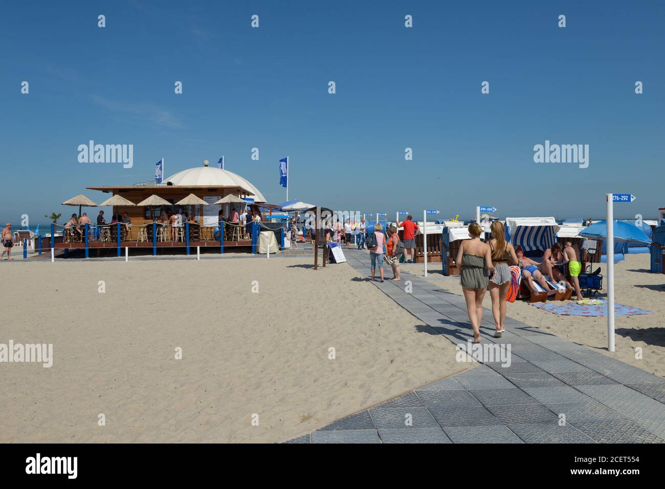 Plage de Warnemunde Banque D'Images