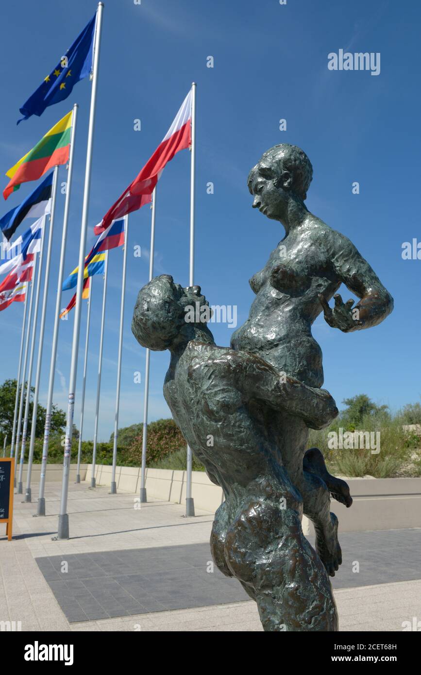 Statue de danse à Warnemunde Banque D'Images