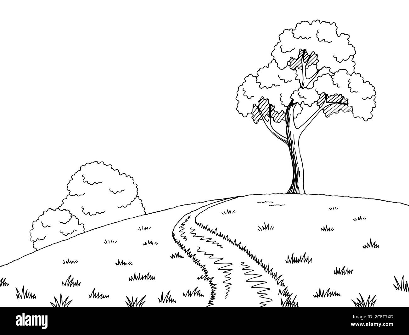 Arbre rural Banque d'images vectorielles - Alamy
