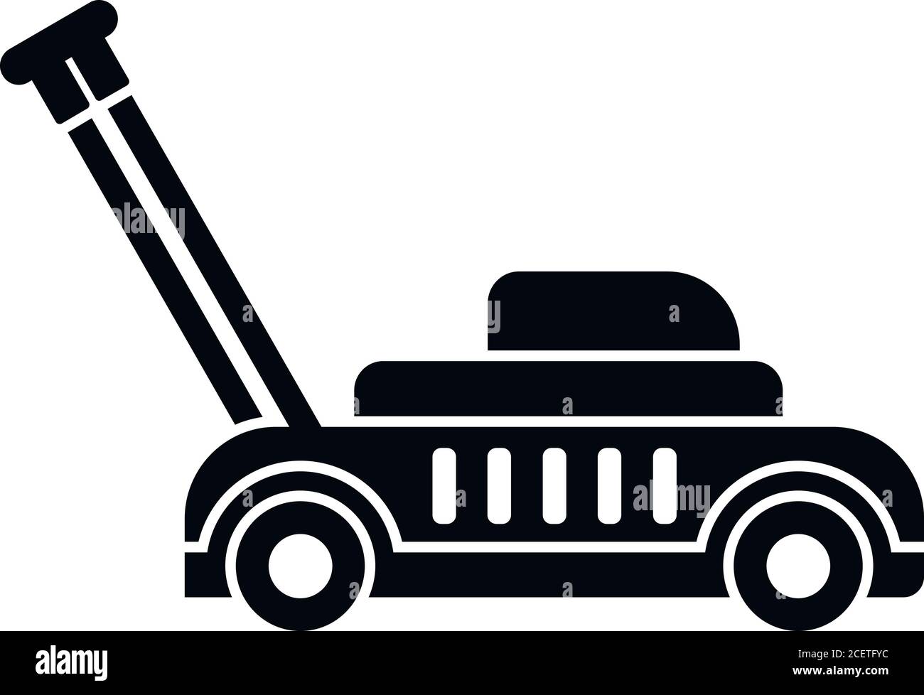 Icône de tondeuse à essence. Illustration simple de l'icône vecteur de tondeuse à essence pour la conception de la toile isolée sur fond blanc Illustration de Vecteur