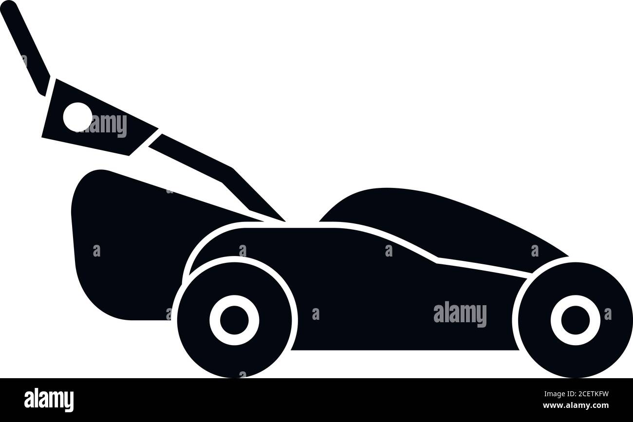 Icône de tondeuse à gazon. Illustration simple de l'icône vectorielle de la tondeuse à gazon pour la conception de la bande isolée sur fond blanc Illustration de Vecteur