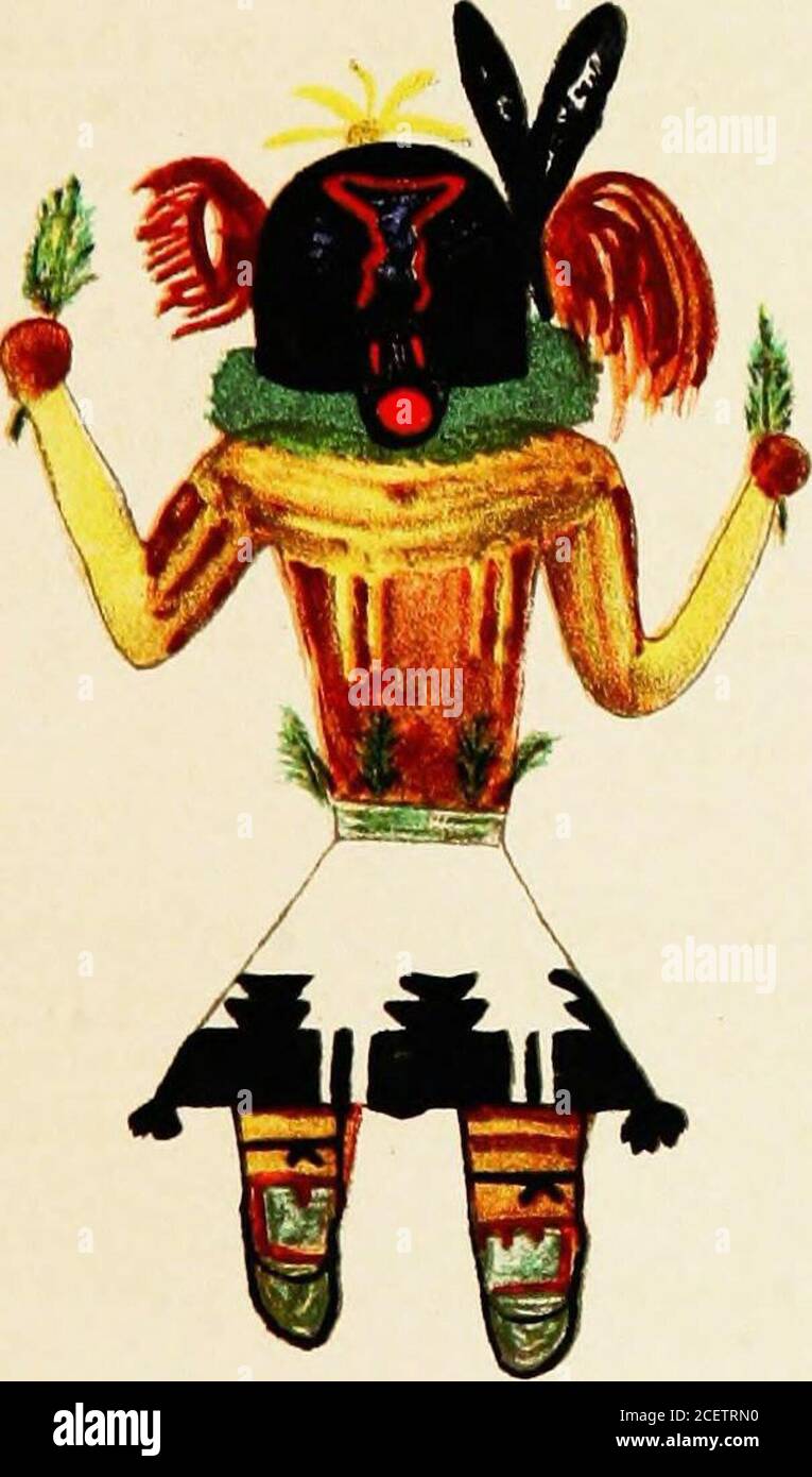 . Hopi Katcinas dessiné par des artistes autochtones. SIO HUMIS. Banque D'Images