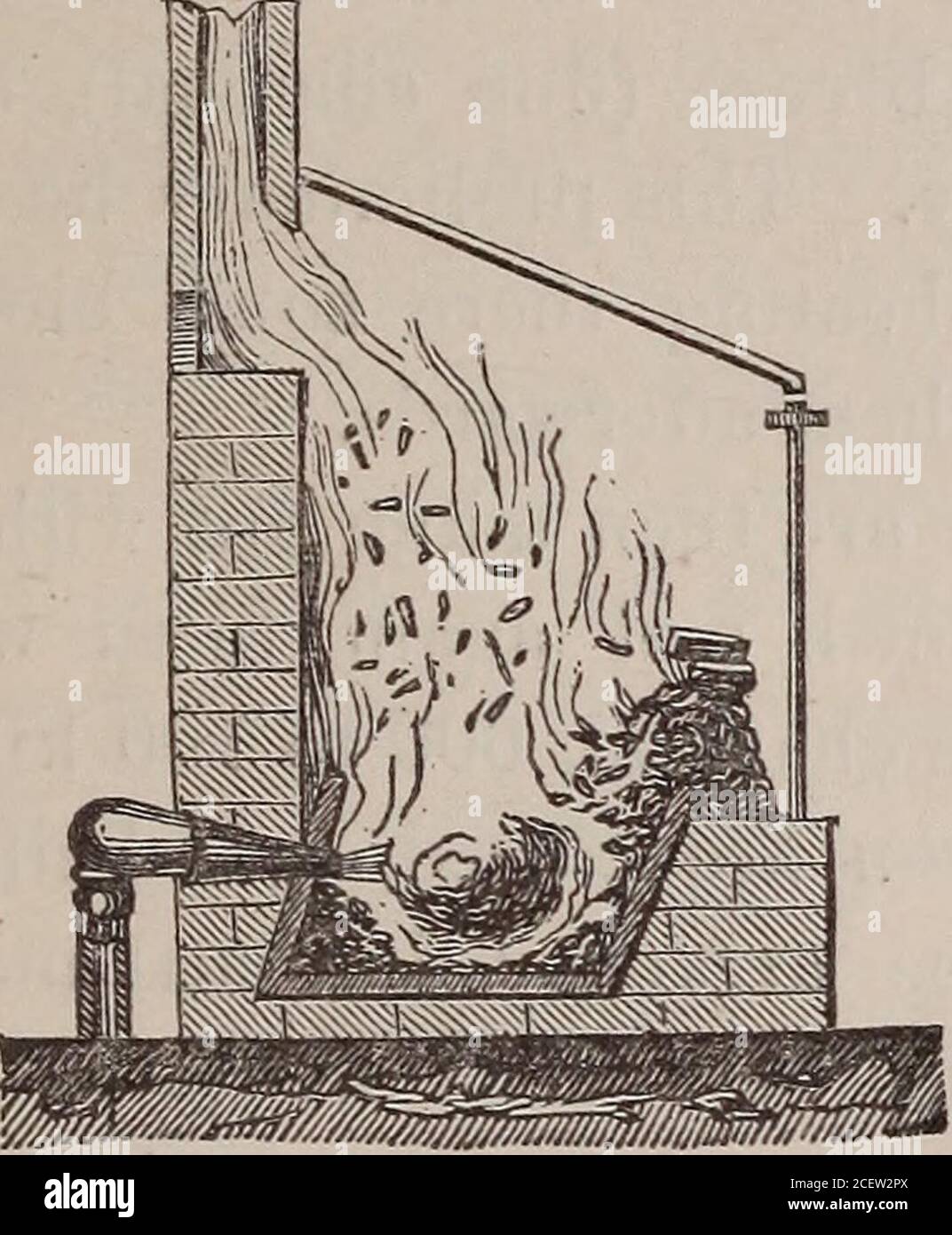 . Un traité sur l'acier : comprenant sa théorie, la métallurgie, les propriétés, le travail pratique et l'utilisation. d 300 kilog. De charcoalsont nécessaires. Il s'ensuit que le minerai, qui est très riche en gènes et contient de 55 à 60 % de fer pur, ne produit pas plus de 33 %. II Acier en fer brut ou acier brut. 244. Le métal de porc utilisé dans le département d'Isère, et dans les Alpes, pour la fabrication de la sidérurgie brute, parfois appelée acier brut, est obtenu À PARTIR DE FER brut OU D'ACIER brut. 149 de minerais spathes avec charbon de bois. Il est blanc; ses grains sont cristallisés, assez grands et divergents Banque D'Images