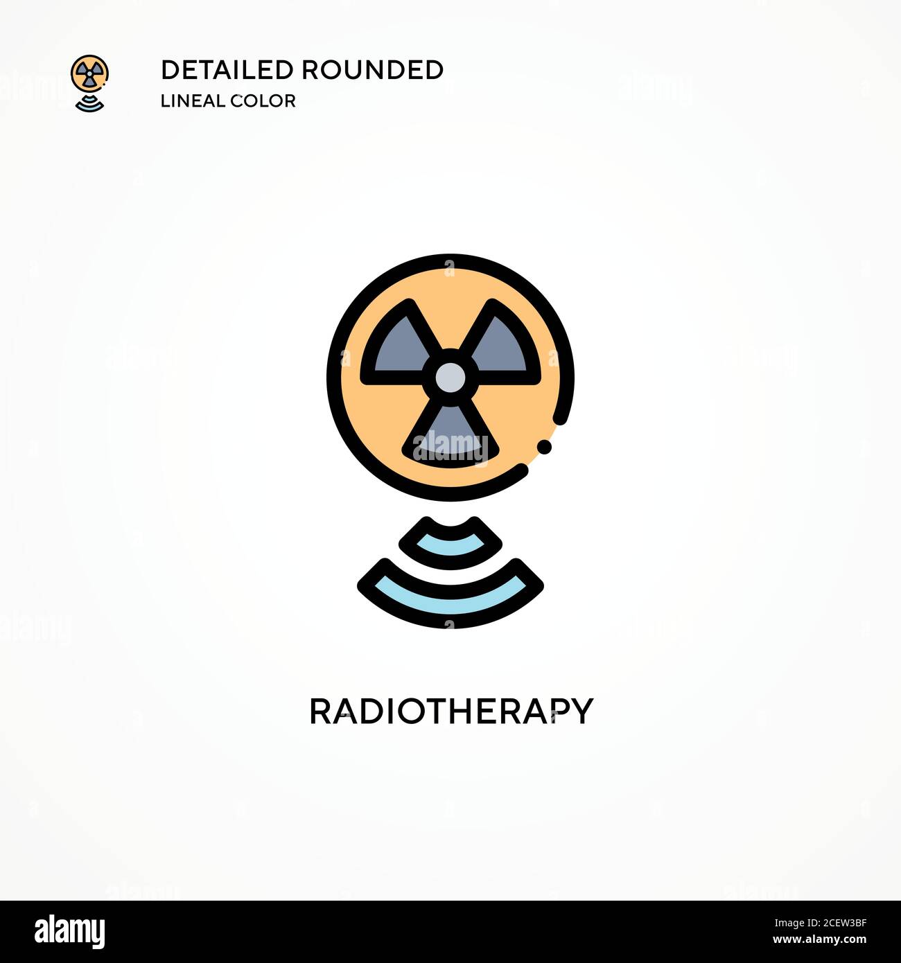 Icône de vecteur de radiothérapie. Concepts modernes d'illustration vectorielle. Facile à modifier et à personnaliser. Illustration de Vecteur