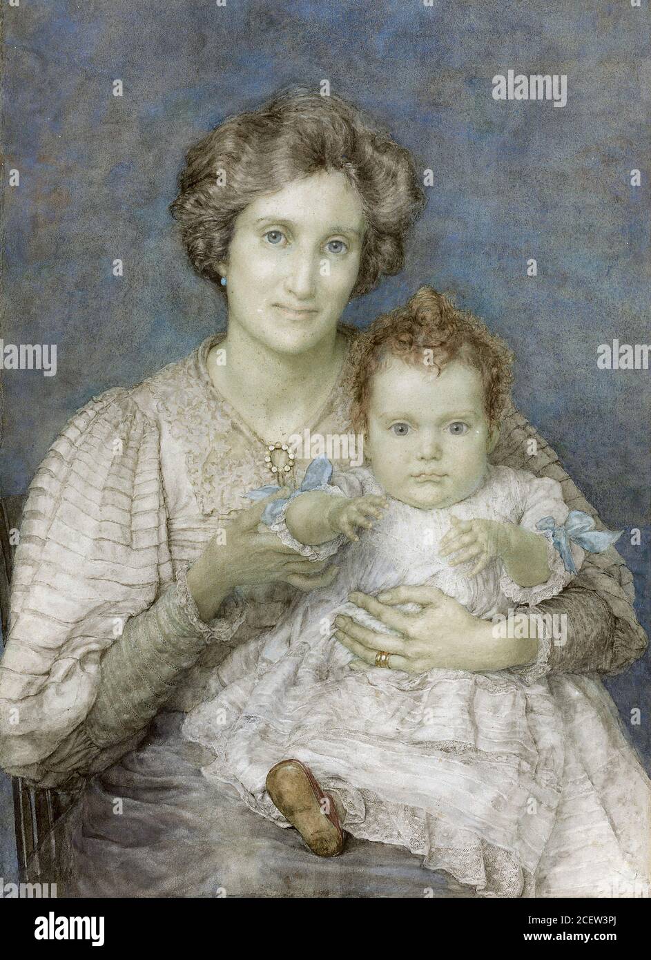 Alma-Tadema Anna - le trône de bébé (Louisa Forbes Robertson et sa fille  Olivia) - British School - 19e siècle Photo Stock - Alamy