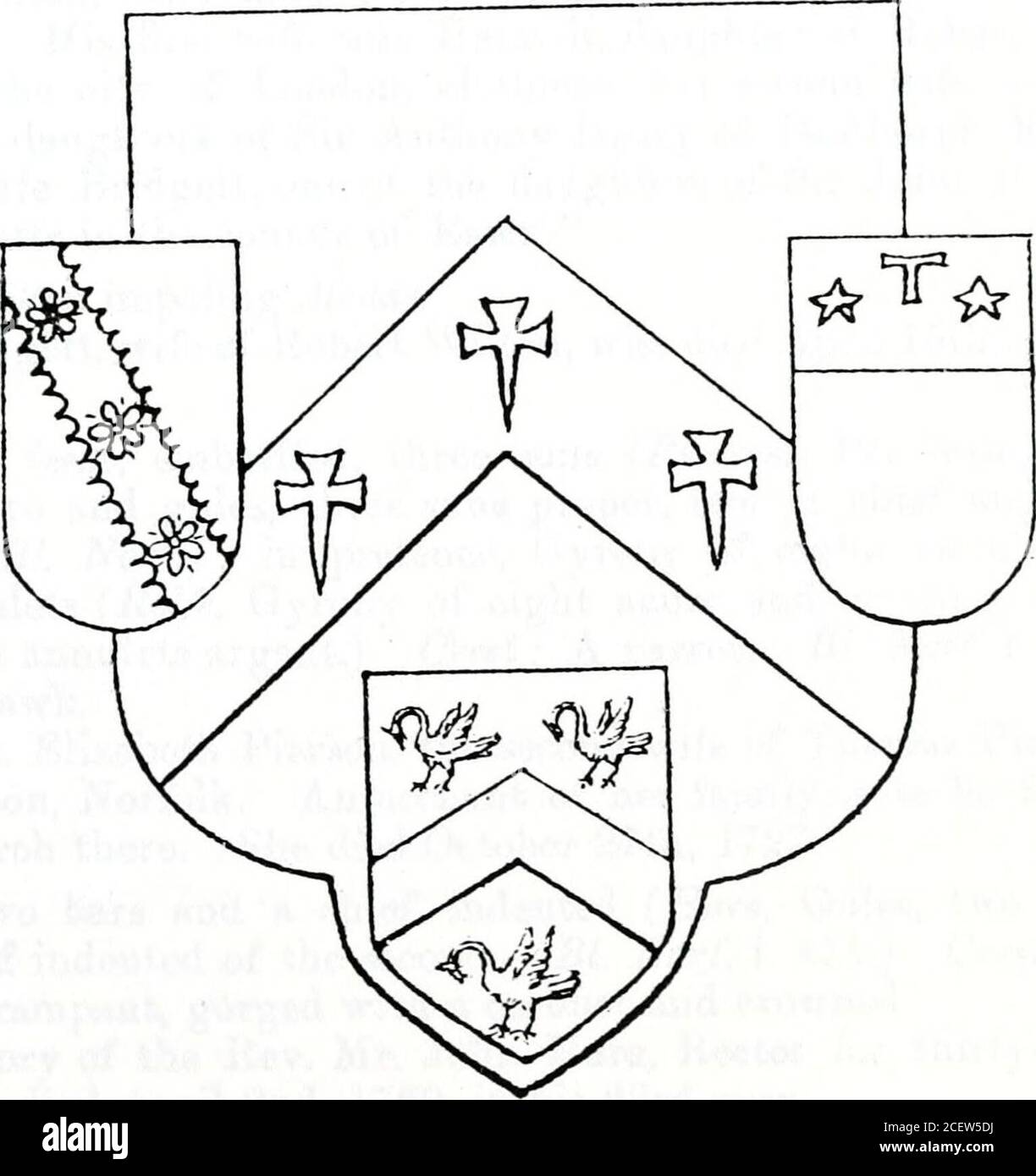 L'église heraldry de Norfolk : une description de toutes les armoiries sur  les brasses, les monuments, les dalles, les écloseries, etc., maintenant  dans le comté, illustrée, avec des références à l'histoire