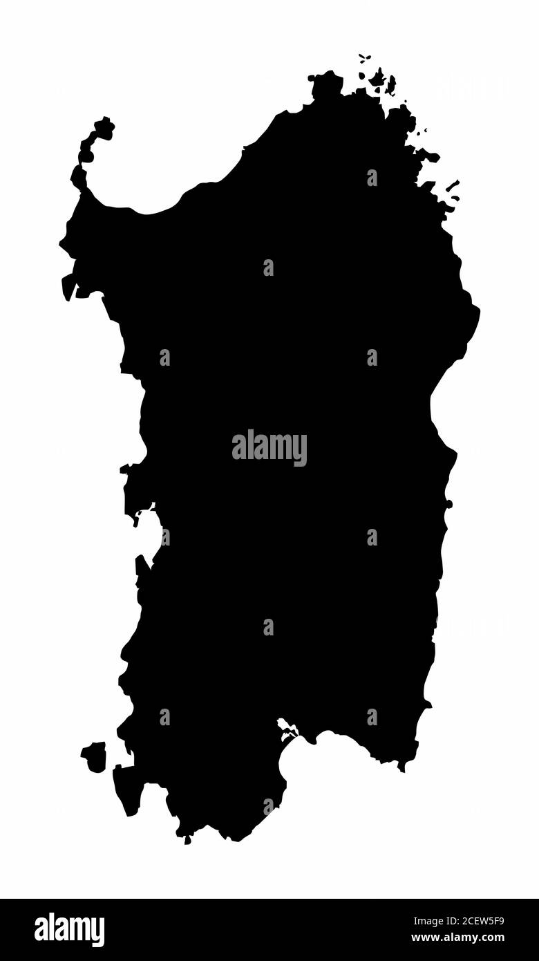 Carte de la région de Sardaigne Illustration de Vecteur