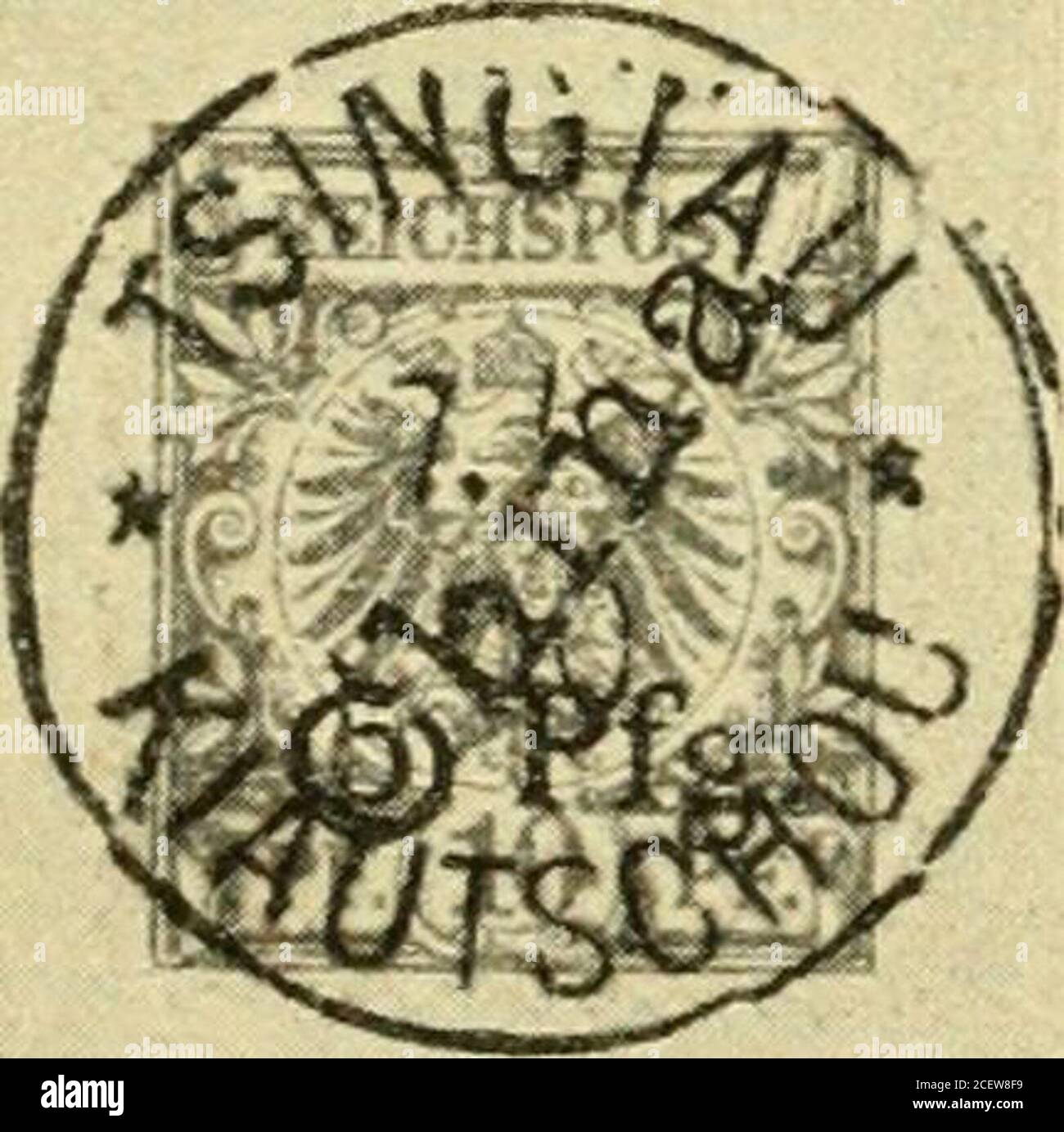 . Die Geschäftschäftung und Vertrichtungen in der deutschen postanstalten in den schutzgebieten und im auslande. Banque D'Images
