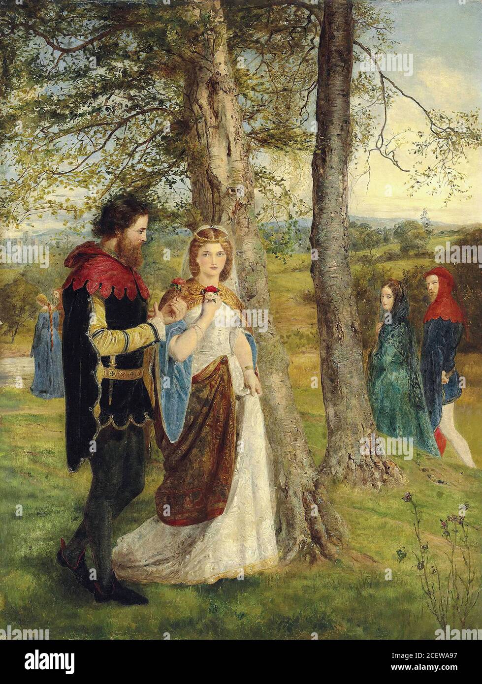 Archer James - Sir Lancelot et la reine Guinevere - Britannique École - 19e siècle Banque D'Images