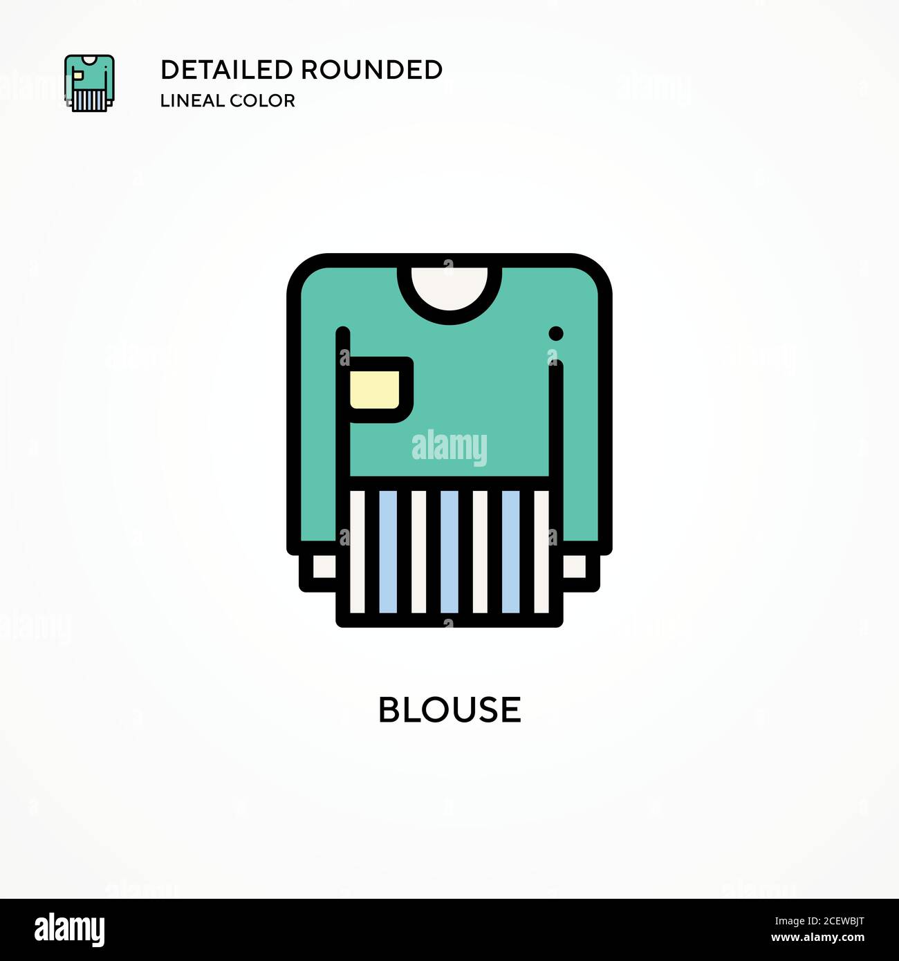 Icône de vecteur de blouse. Concepts modernes d'illustration vectorielle. Facile à modifier et à personnaliser. Illustration de Vecteur