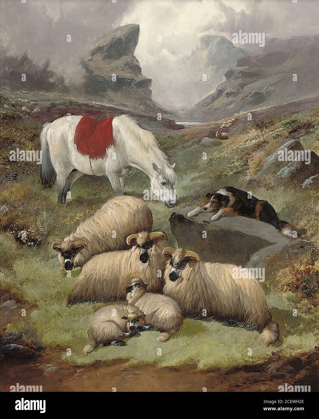 Barker John - scène à Glen Ogle Ecosse - Britannique École - 19e siècle Banque D'Images