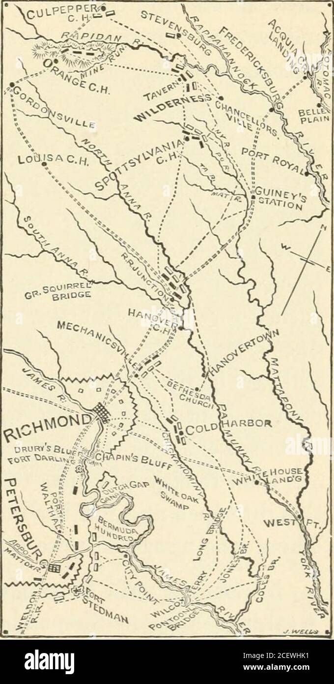 . l'excelsior de Sadlier étudie dans l'histoire des États-Unis, pour les écoles. y avait capturé les garrisons de Vichshurg ^ et de Port HudsanP le Mississipppiété patrouillé par des canots, et les approvisionnements de l'Westshaw ont été entièrement coupés de l'armée confédérée. Arkansas, Tennessee de l'est, de grandes parties de la Louisiane, du Mississippi et du Texas, jusqu'au Rio Grande, avaient été remportées pour le thépnion. BTTJDT N° 9, LINCOLN ^SUITE). —QUATRIÈME ANNÉE DE LA GUERRE (1864), I. La situation.—le général Grant est maintenant Lieu-teiJant-général à la tête de toutes les forces des États-Unis. Jusqu'à ce moment-là, la différence ar Banque D'Images