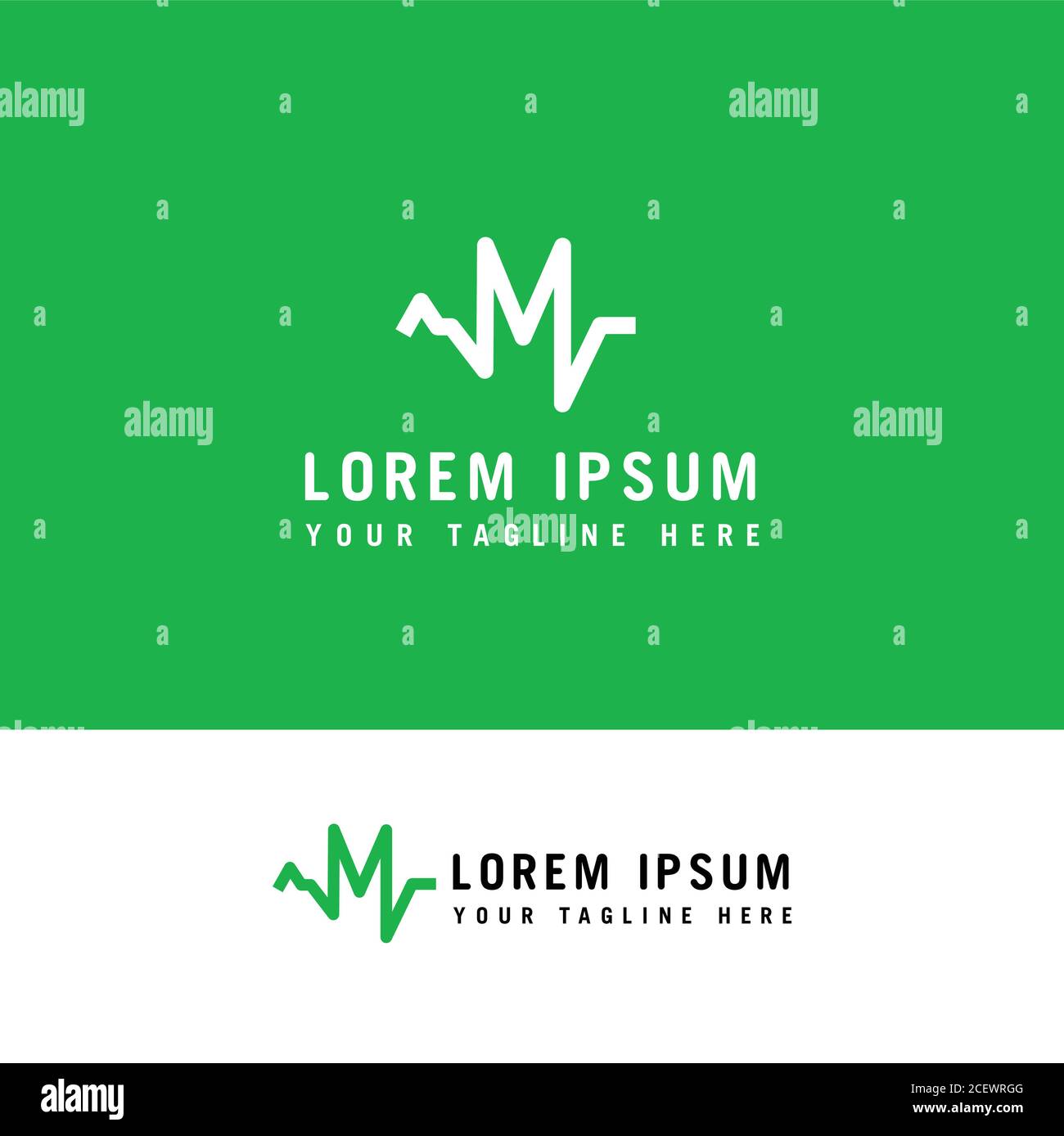 M logo design inspiration . lettre M modèle de logo médical avec style minimaliste. Illustration de Vecteur