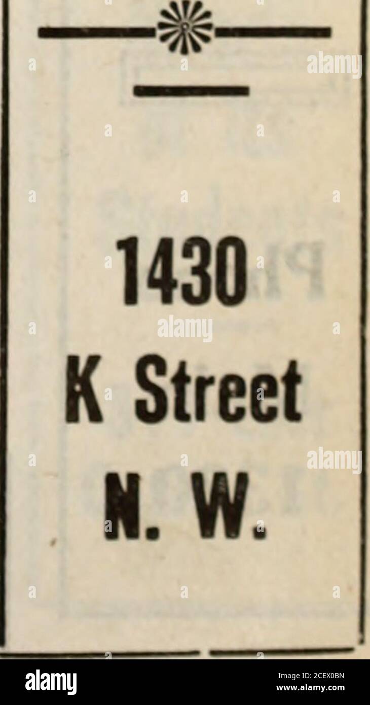 . Washington (District de Columbia), annuaire de la ville. y yd res Mt Rainier MD Frank mech rl833 9th nw Frank H gard Navy yard res Alexandria va Frank L elk dept int r2203 Champlain nw Frederica E (WID Wm H) r24 R I av ne Fredk J asst to Director dept int h2517 Hall pi nw FA asst chf elk Sou Ry hll6, 1526 17th F Helen elk war r523 14th se Geo r221 E Cap. GEO A LAB r407 12th ne Geo H asst eng dept int res McLean va Geo H elec eng r436 N J av se Go M USN h501 M nw Geo N police r614 I sw Geo W chauf treas rl531 6th nw Geo W stmftr h436 N J av se Grace F elk S O bldg rl242 Col RD nw Grace L asst Banque D'Images