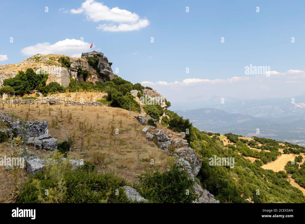 Vue de la ville antique de Kremna à Bucak, Burdur - Turquie. Banque D'Images