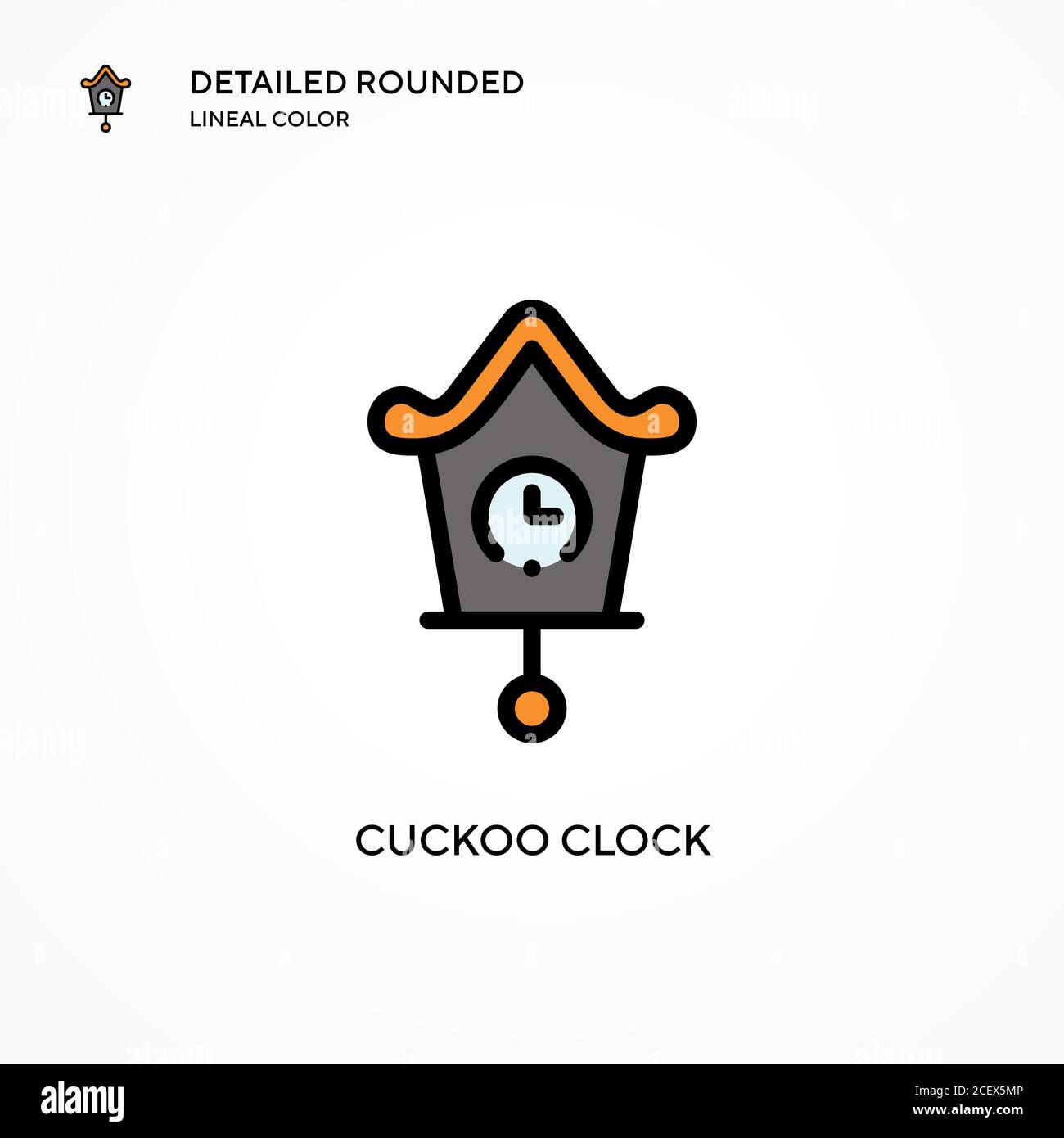 Icône de vecteur d'horloge Cuckoo. Concepts modernes d'illustration vectorielle. Facile à modifier et à personnaliser. Illustration de Vecteur