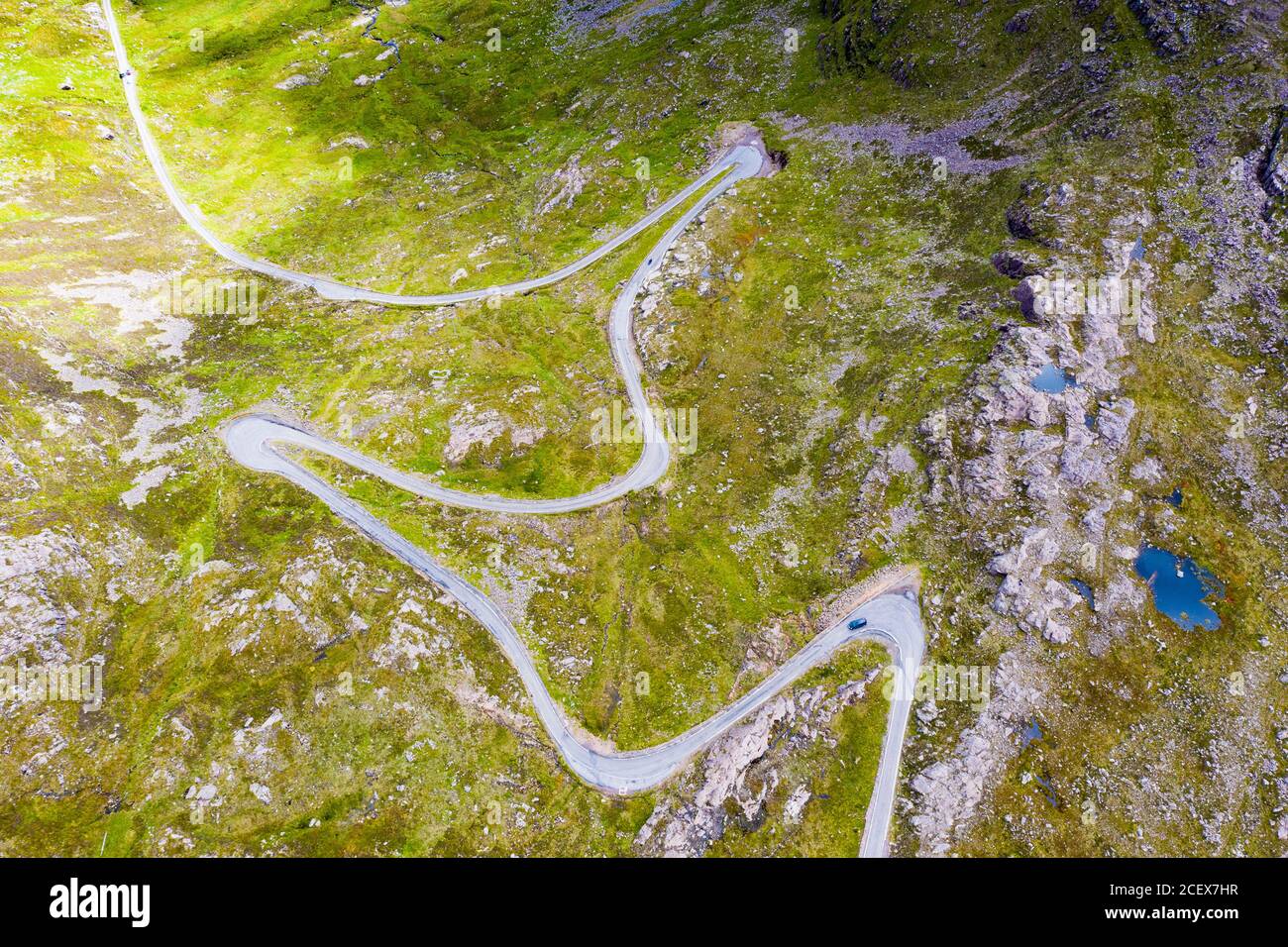 Vue aérienne du col Bealach na Ba sur la péninsule APPLECROSS à Wester Ross, Écosse, Royaume-Uni Banque D'Images