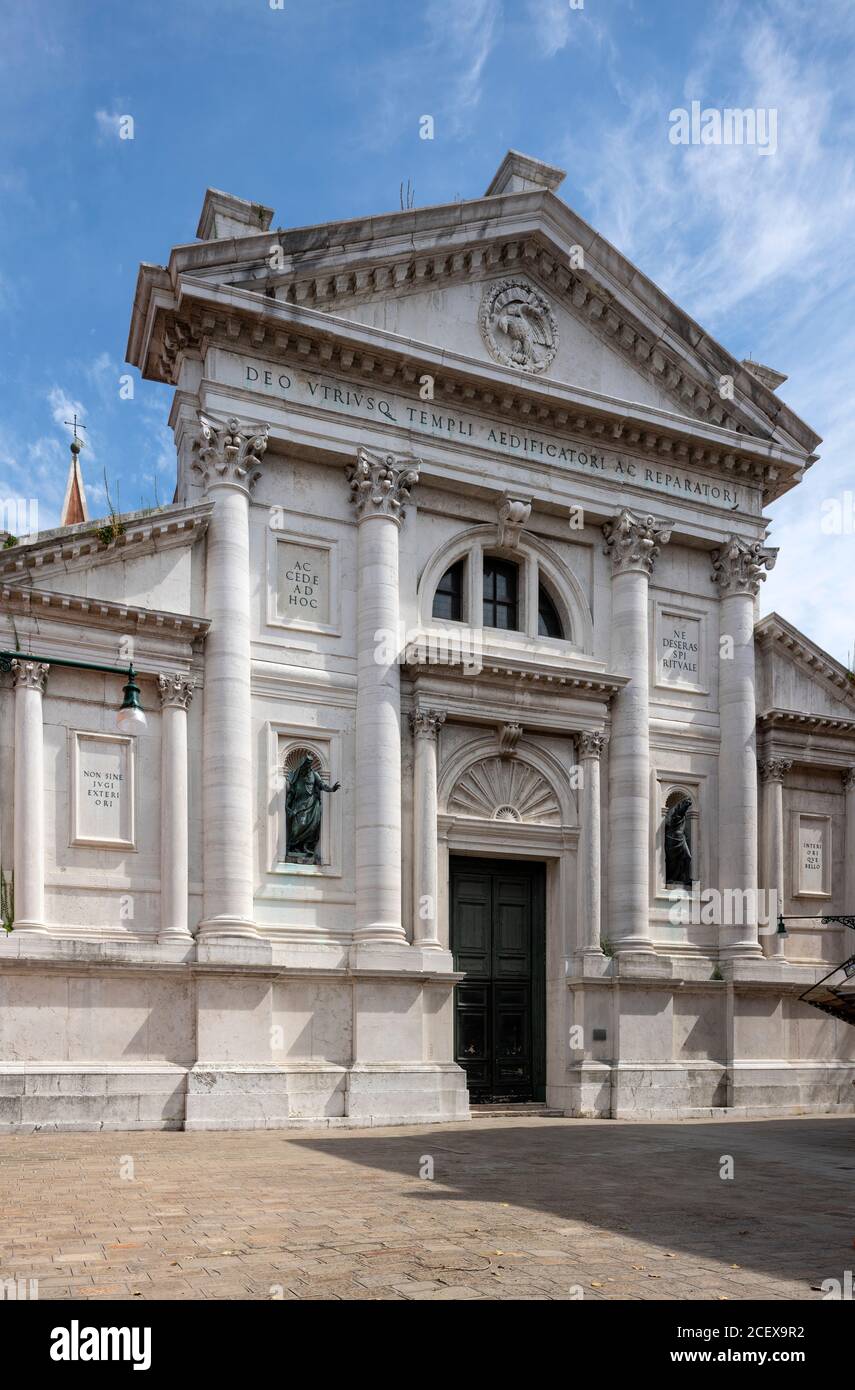 Veneig, Kirche San Francesco della Vigna, Fassade 1565 von Andrea Palladio erbaut Banque D'Images