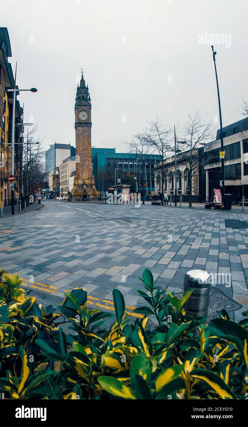 Photo de l'Albert Clock Tower à Belfast Banque D'Images