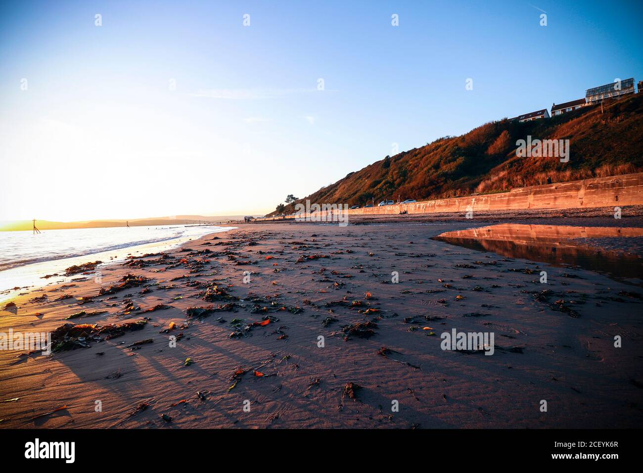Plage d'Exmouth, Devon Banque D'Images