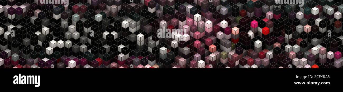 Illustration de la conception d'arrière-plan de cube 3D abstrait Banque D'Images