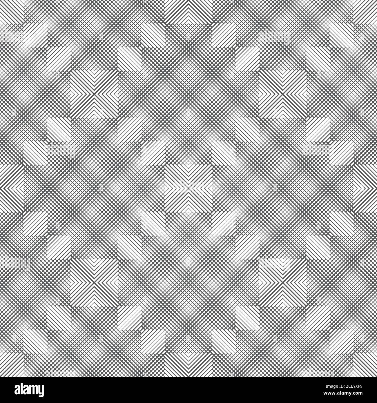 Motif vectoriel sans couture. Texture géométrique moderne à répétition infinie composée de lignes fines entrecoupant différentes épaisseurs qui forment la mosaïque sha Illustration de Vecteur