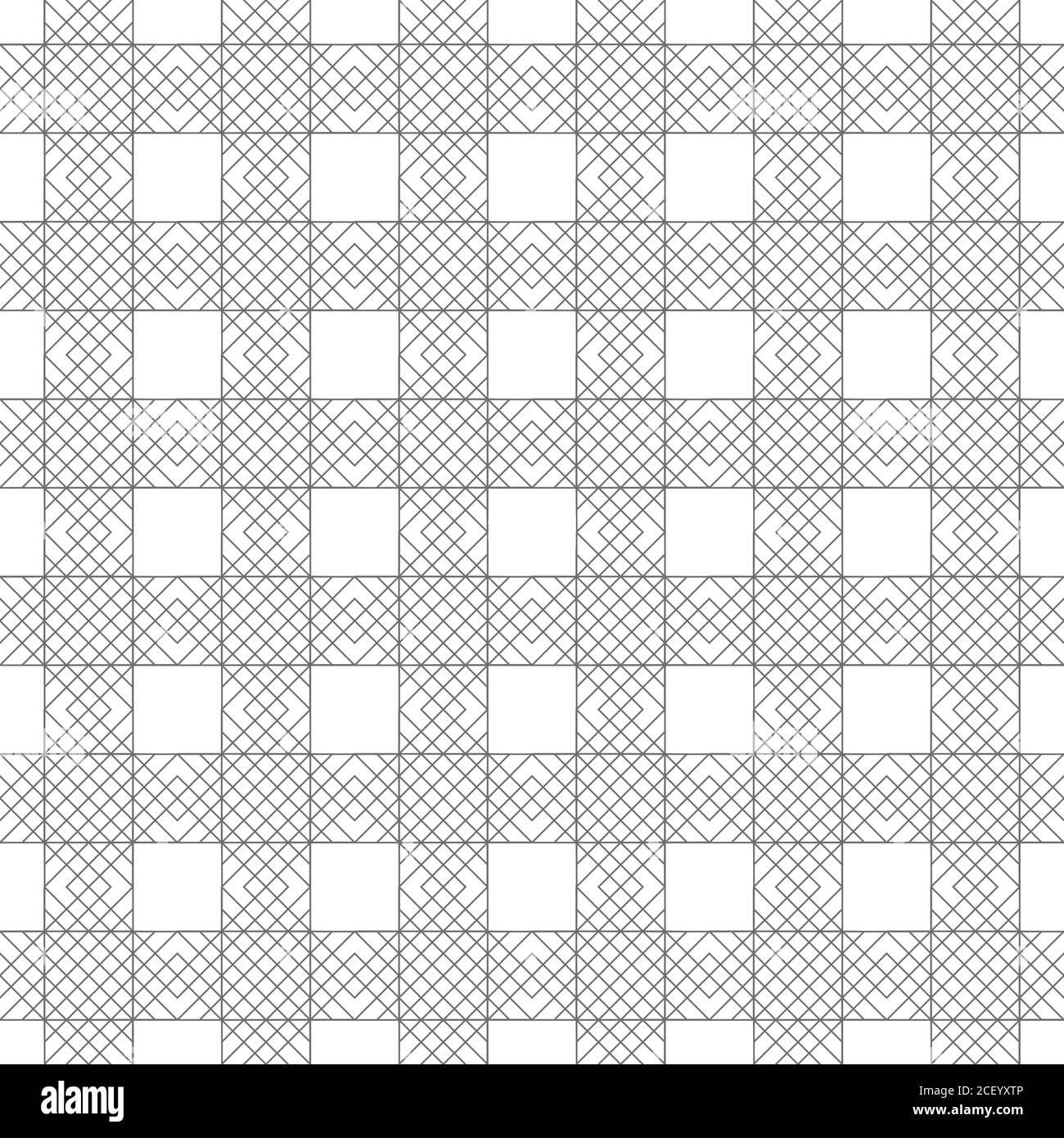 Motif vectoriel sans couture. Texture géométrique moderne à répétition infinie composée de lignes fines entrecroisées formant un arrière-plan linéaire quadrillé Illustration de Vecteur