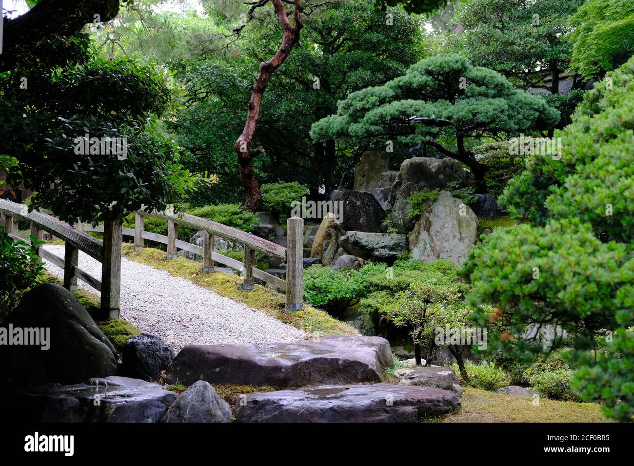 Kyoto Japon - jardin zen du Palais impérial de Kyoto Banque D'Images