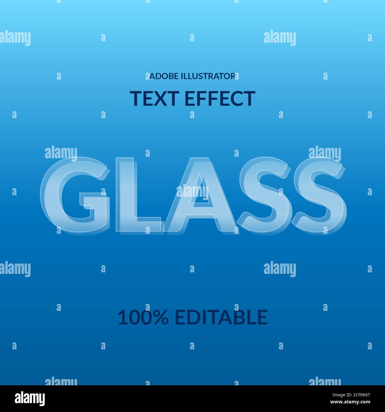 Police moderne san serif 3D moderne verre blanc transparent texte  modifiable effet eps fichier. Adapté pour titre ou titre Image Vectorielle  Stock - Alamy