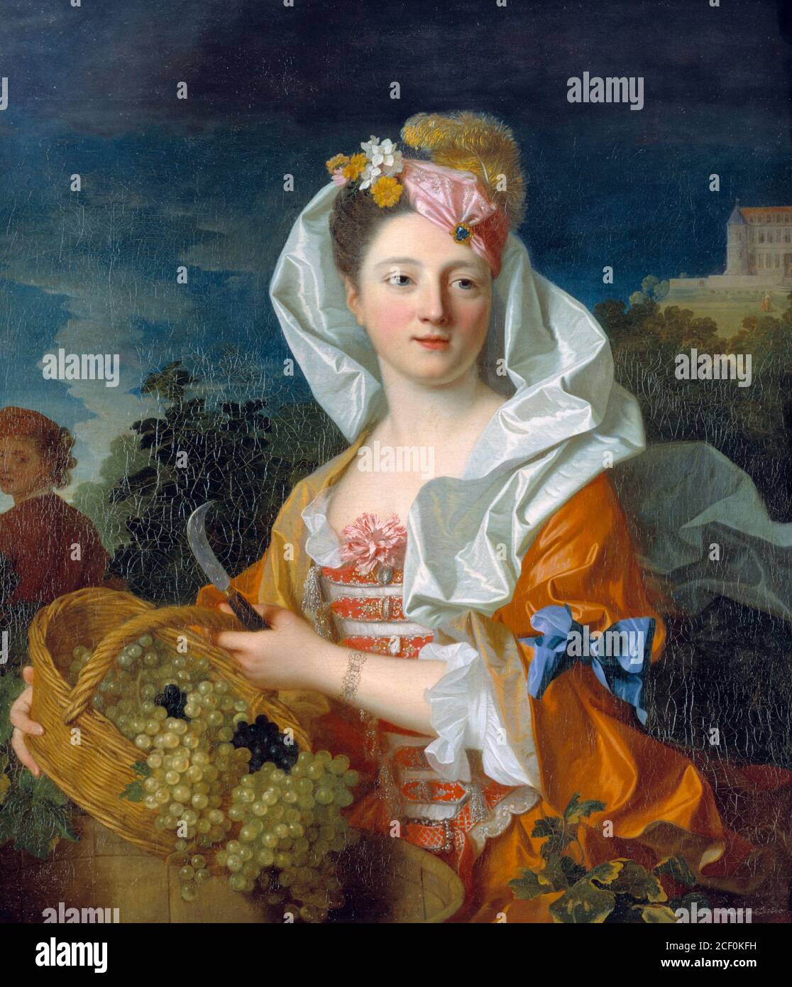 Portrait d'une Dame comme Pomona - Jean Banc Banque D'Images
