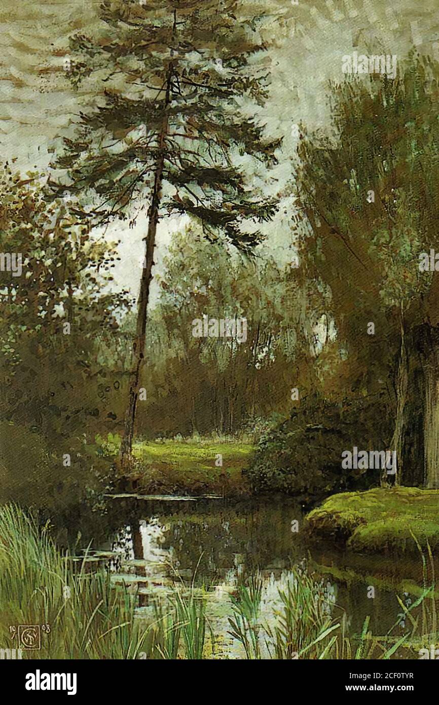 Crane Walter - The Pool - British School - 19e Siècle Banque D'Images