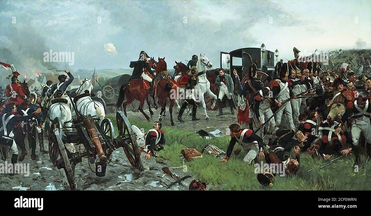Crofts Ernest - le soir de la bataille de Waterloo - British School - 19e siècle Banque D'Images
