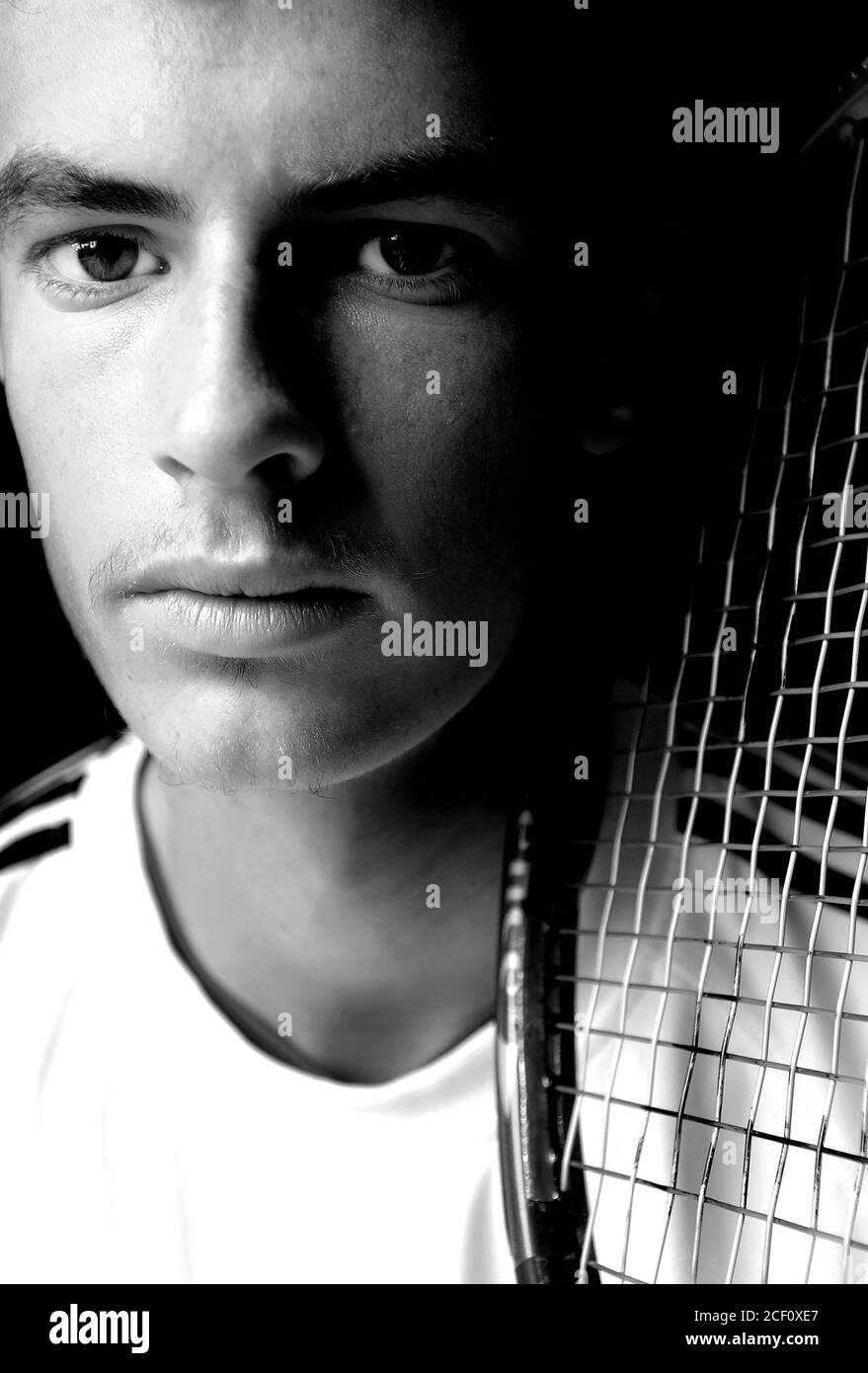 Un des meilleurs joueurs de tennis au monde à seulement 16 ans, Andy Murray né le 15 mai 1987 vu ici avec la maman Judy photos prises en 2004 par Alan Peebles Banque D'Images