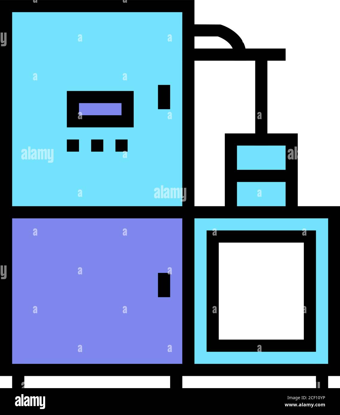 illustration vectorielle de l'icône de couleur de la machine d'usine de chocolat Illustration de Vecteur
