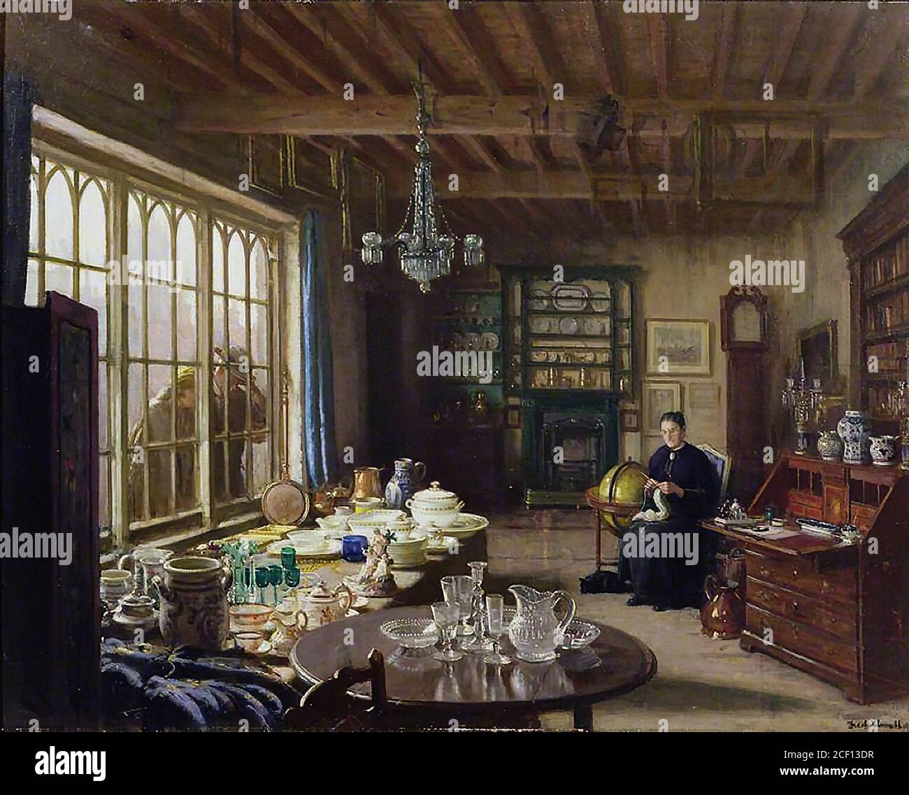 Elwell Frederick William - The Curiosity Shop - British School - 19e siècle Banque D'Images