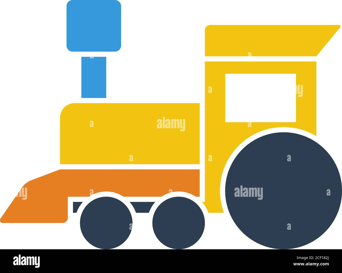 Icône train Toy. Conception couleur plate. Illustration vectorielle. Illustration de Vecteur