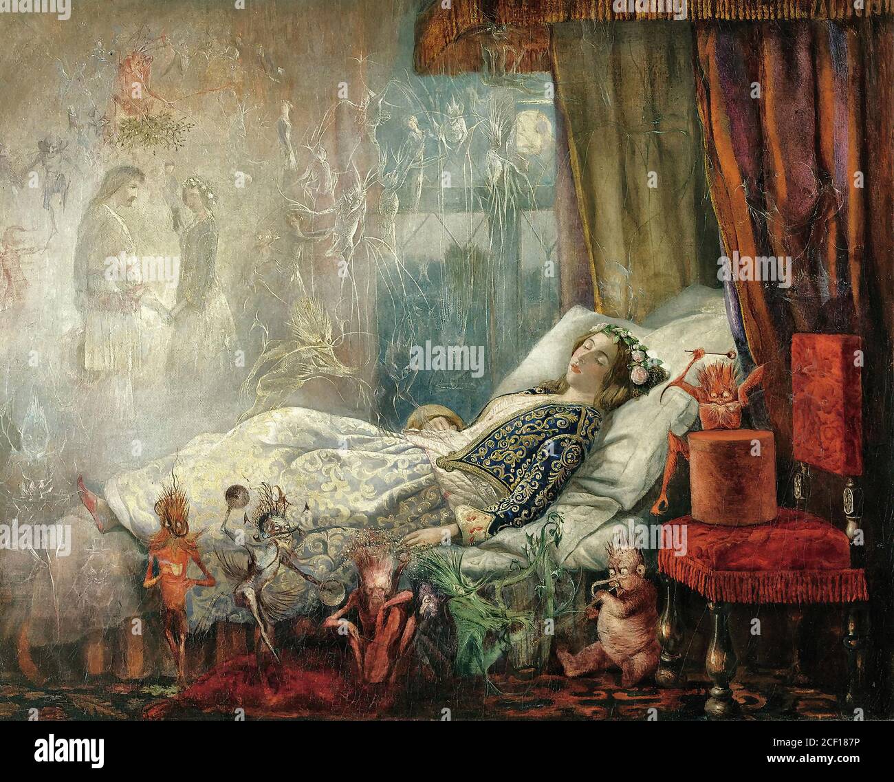 Fitzgerald John Anster - les rêves de substance sont faits - British School - 19e siècle Banque D'Images