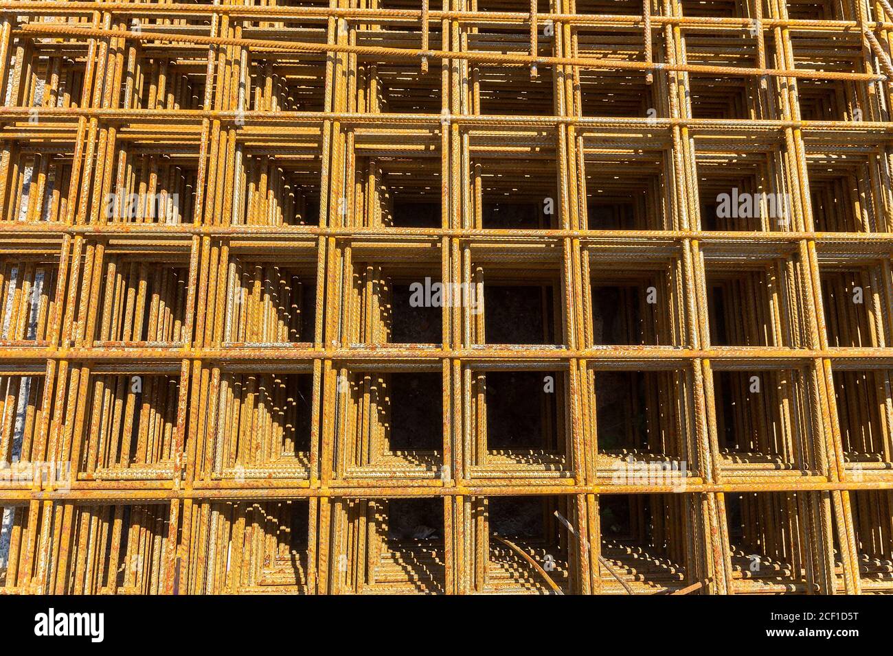 pile de tresse en béton de métal rouillé Banque D'Images