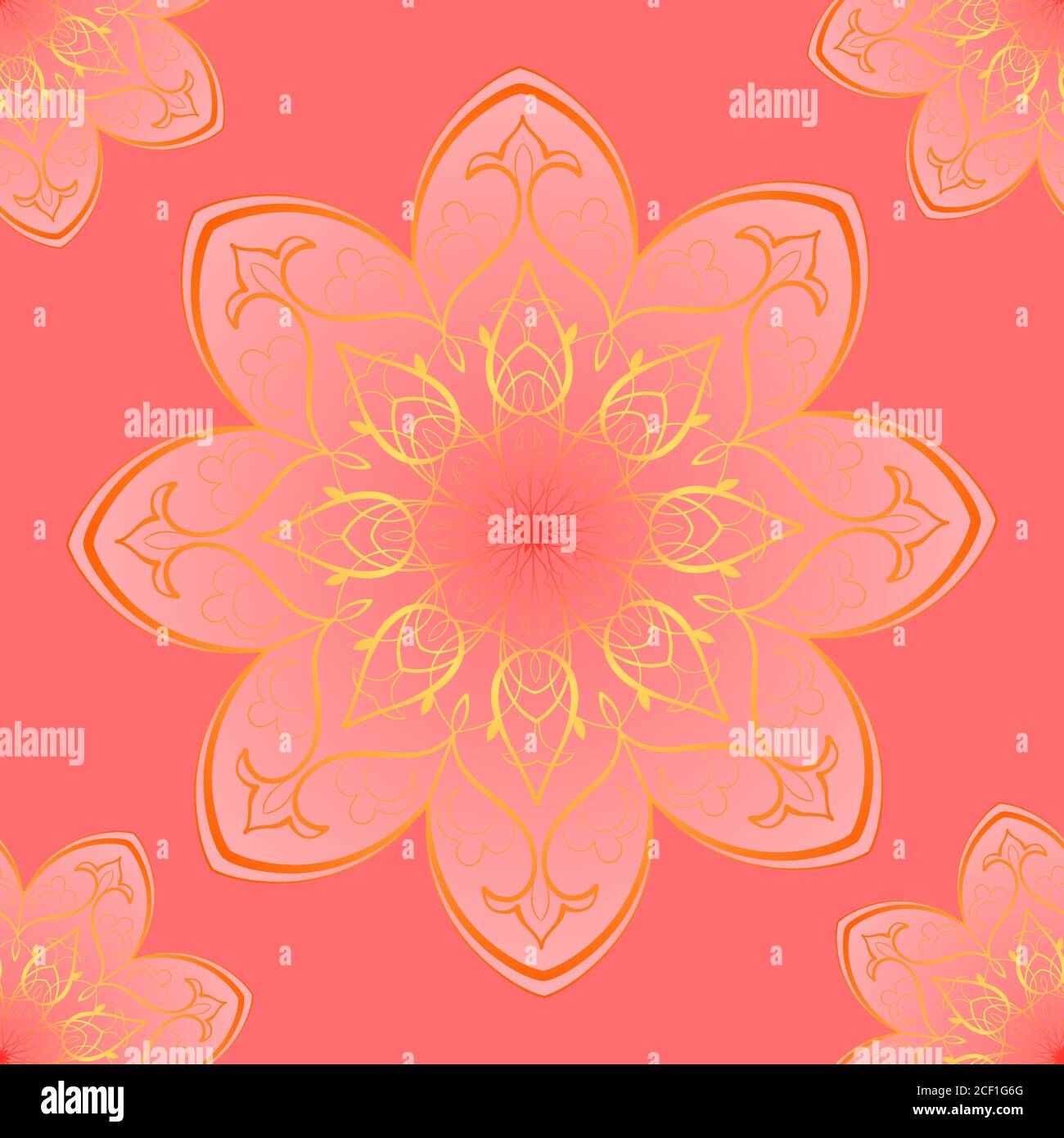 Transparente avec motif ornemental mandala. Vintage, paisley éléments. L'ornement. Traditionnel, ethnique, turc, motifs indiens. Super pour tissu et Illustration de Vecteur