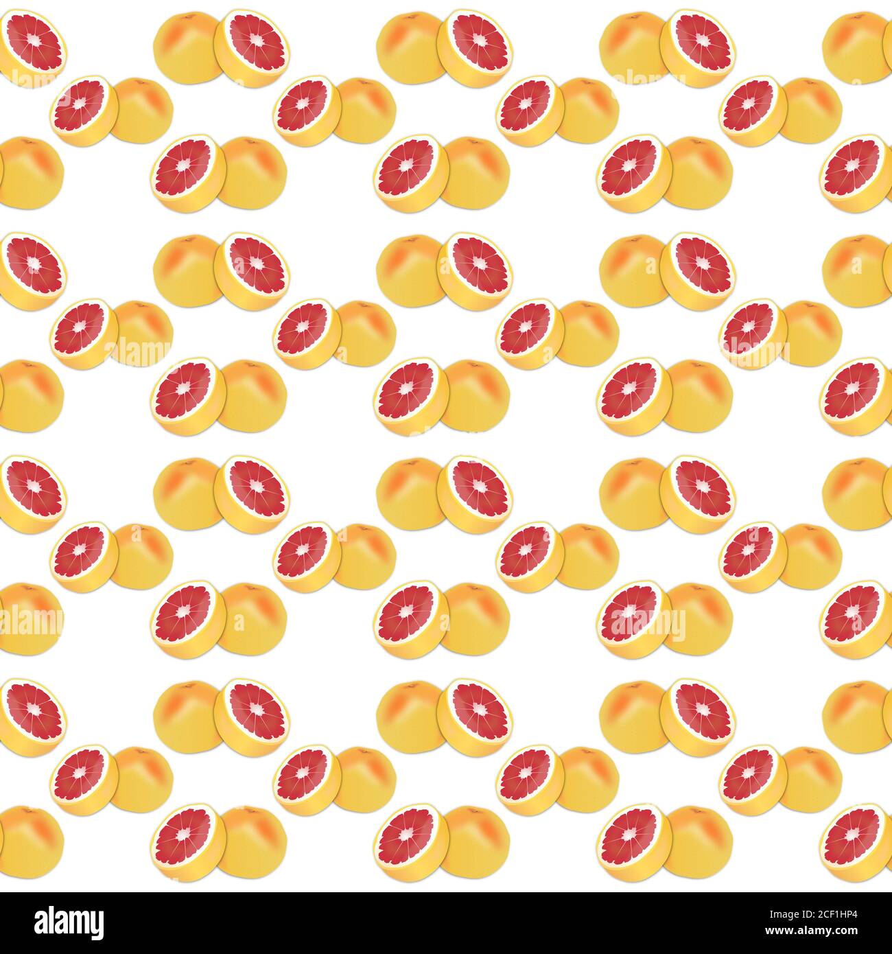 KTSP03 pamplemousse sur fond blanc image de motif sans couture, image sans couture de pamplemousse, Banque D'Images