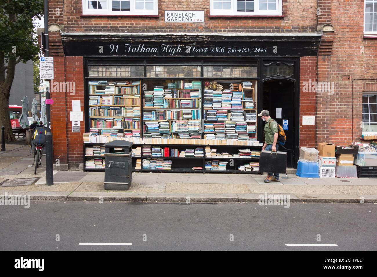 Hurlingham Bookshop, Ranelagh Gardens, Fulham High Street, Londres, SW6, Royaume-Uni Banque D'Images
