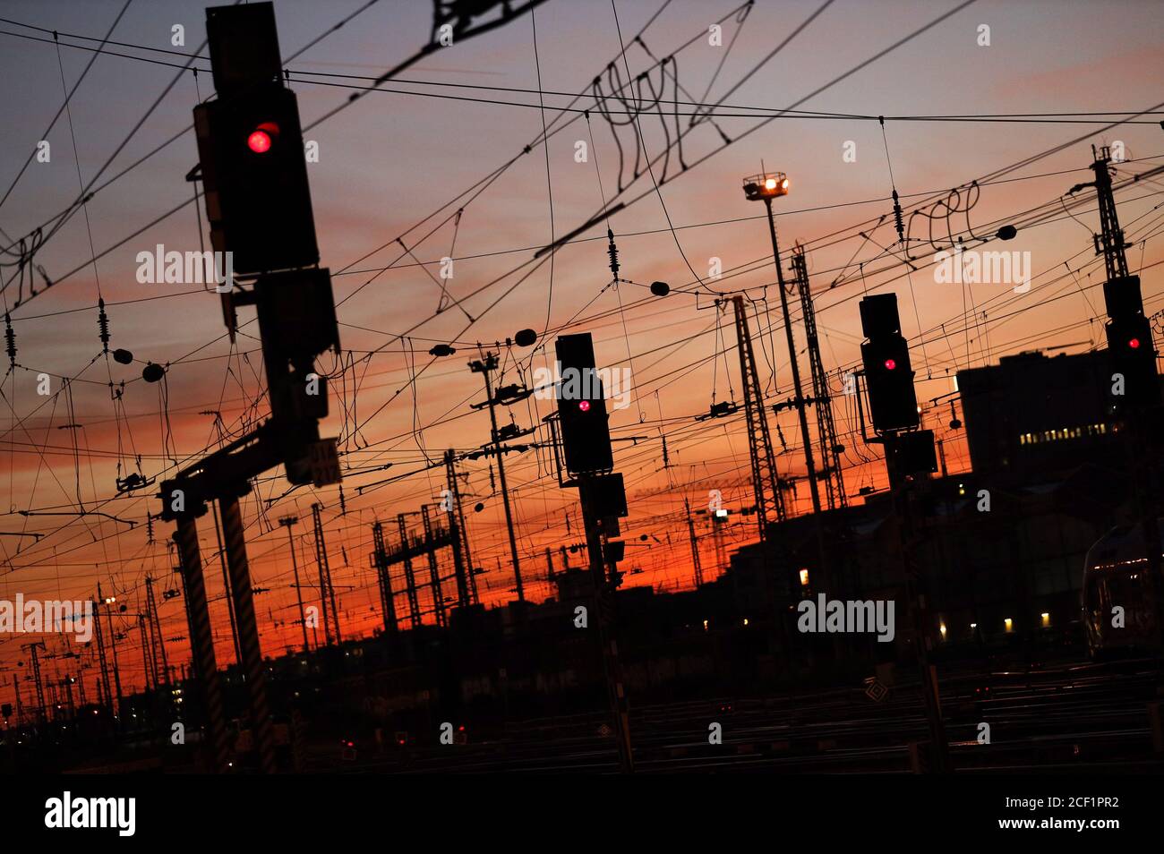 Cologne, Allemagne. 31 août 2020. Lignes aériennes et systèmes de voies à la gare centrale de Francfort (image d'archive). Francfort, le 31 août 2020 | usage Worldwide Credit: dpa/Alay Live News Banque D'Images