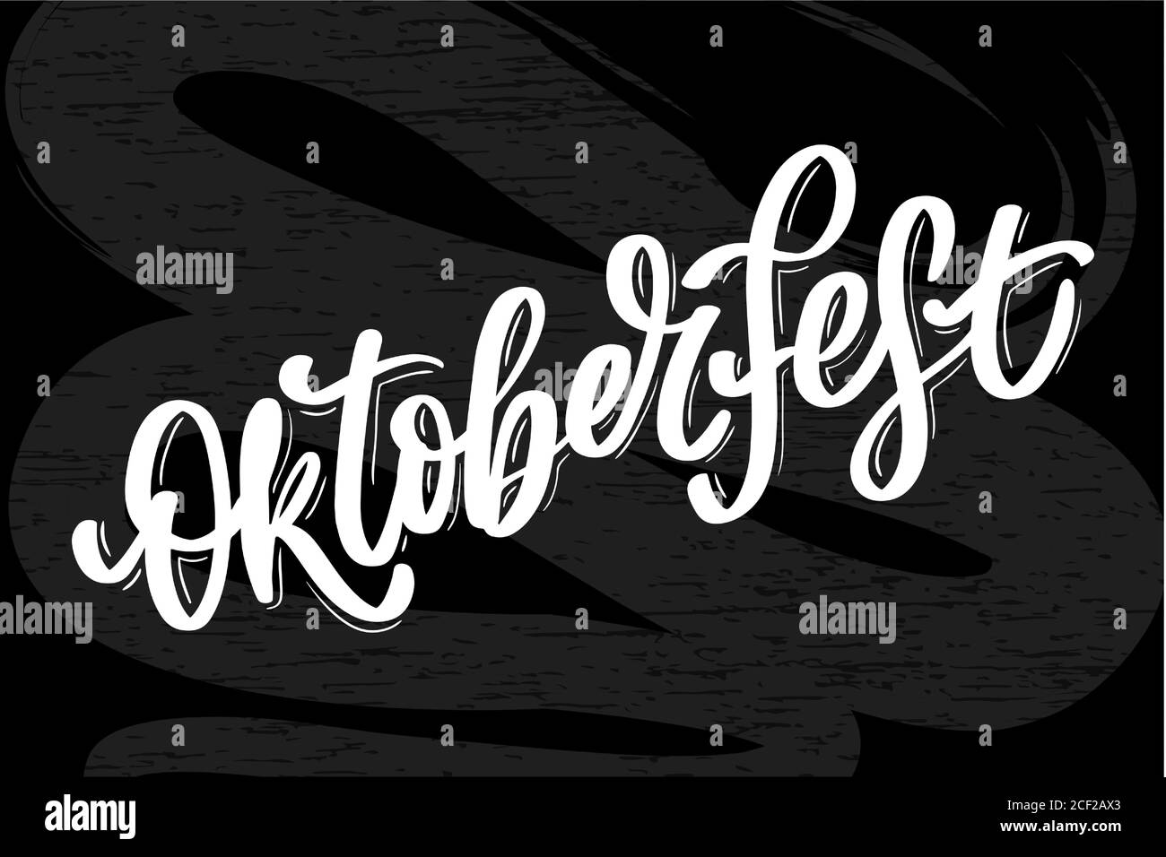 Oktoberfest fête fond. Heureux l'Oktoberfest en allemand. typographie lettrage Décoration fête de la bière icône de badge. Illustration de Vecteur