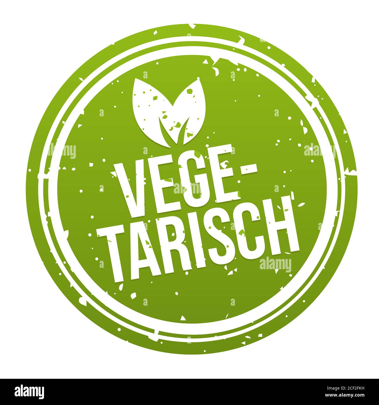 Touche Grüner Vegan - bannière Vegetarisch ernähren Banque D'Images