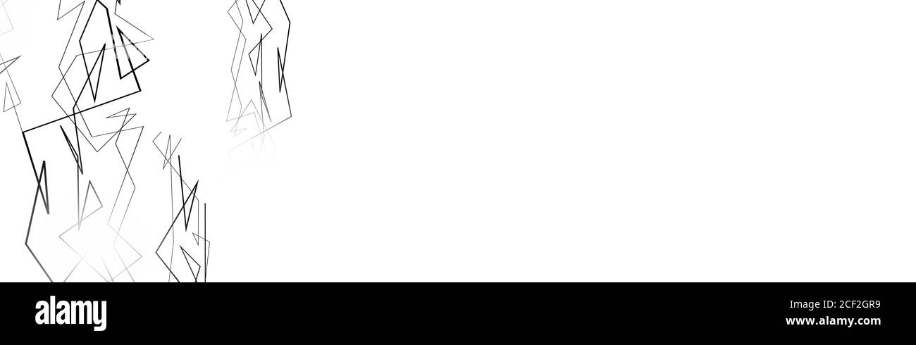 Arrière-plan abstrait de lignes noires brisées Banque D'Images