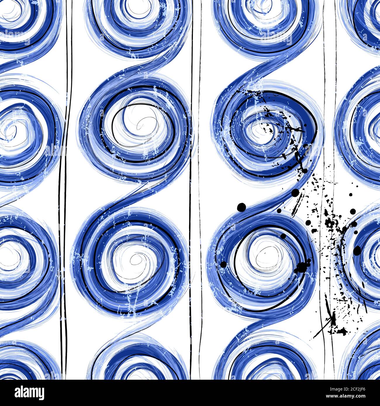 motif d'arrière-plan sans couture, avec cercles/tourbillons, lignes, coups et éclaboussures, grundy Illustration de Vecteur